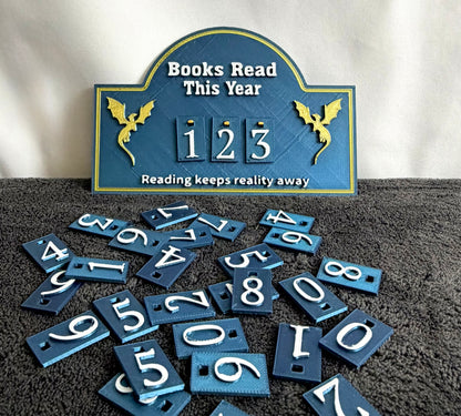 3D Printed Dragon Book Counter