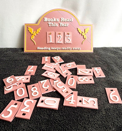 3D Printed Dragon Book Counter