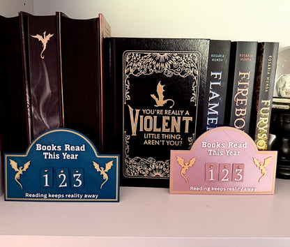 3D Printed Dragon Book Counter