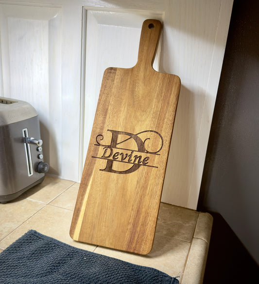 Personalized Acacia Wood Cutting Board