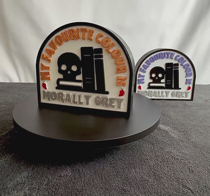 Morally Grey Book Light – 3D Printed Shelf Decor